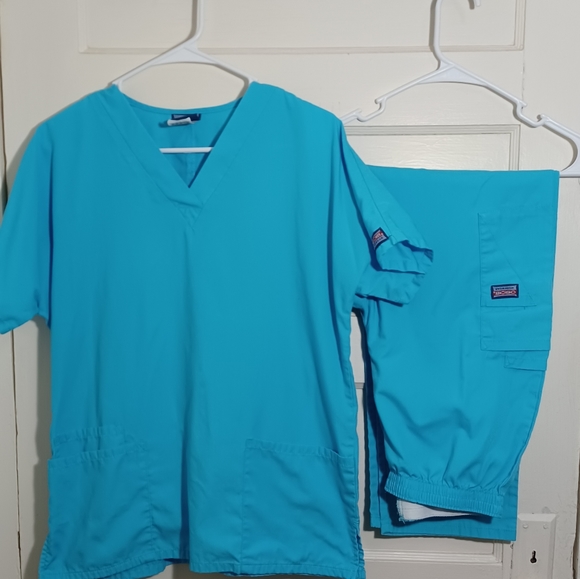 Cherokee Small Turquoise Blue Scrubs - Picture 3 of 6